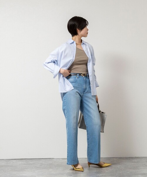 NOLLEY’S Sophi（ノーリーズソフィ）の「ウォッシャブルカップ付ワンショルタンクトップ（タンクトップ・レディース・カーキ/ブラック/オフホワイト・38）」の7枚目の写真