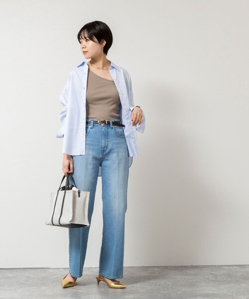 NOLLEY’S Sophi（ノーリーズソフィ）の「ウォッシャブルカップ付ワンショルタンクトップ（タンクトップ・レディース・カーキ/ブラック/オフホワイト・38）」の8枚目の写真