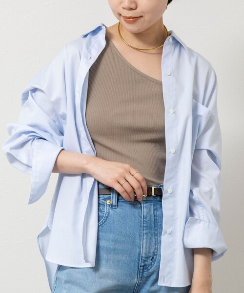 NOLLEY’S Sophi（ノーリーズソフィ）の「ウォッシャブルカップ付ワンショルタンクトップ（タンクトップ・レディース・カーキ/ブラック/オフホワイト・38）」の10枚目の写真