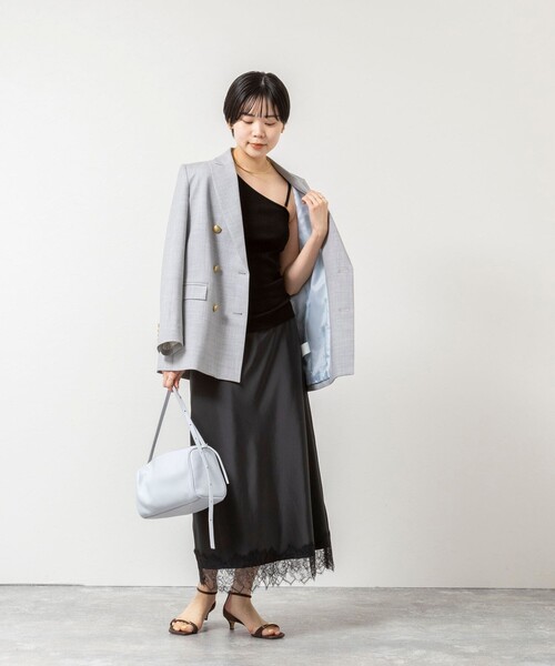 NOLLEY’S Sophi（ノーリーズソフィ）の「ウォッシャブルカップ付ワンショルタンクトップ（タンクトップ・レディース・カーキ/ブラック/オフホワイト・38）」の12枚目の写真