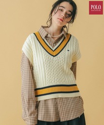 RAGEBLUE | ＜POLO BCS/ポロ・ビーシーエス＞別注/ラインチルデンニットベスト(ベスト)