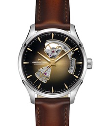 HAMILTON [ハミルトン] 腕時計 Jazzmaster （ジャズマスター） Open Heart オート 自動巻き 40MM ブラック×ブラウン