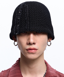 RSSC（アールエスエスシー）の「DENIM PATCHED RIVET BEANIE - BLACK（ニットキャップ/ビーニー）」