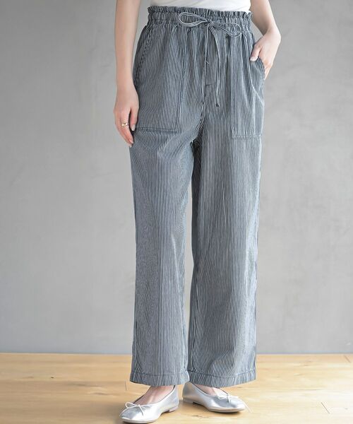 rps（アールピーエス）の「ヒッコリーベイカーパンツ（その他パンツ・レディース・ネイビー/ブルー・フリー）」の2枚目の写真