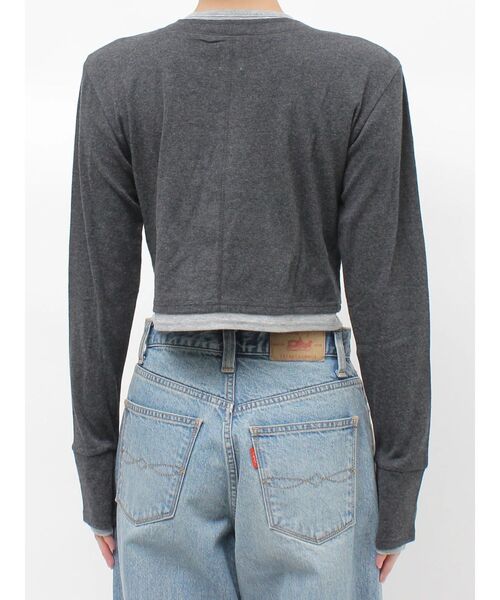 Ungrid（アングリッド）の「レイヤードデザインヘンリーロングスリーブTee（Tシャツ/カットソー・レディース・ライトグレー/チャコールグレー/ベージュ・FREE）」の18枚目の写真