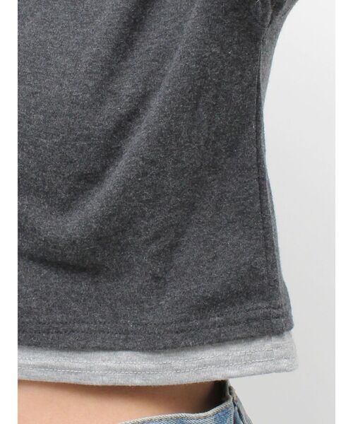 Ungrid（アングリッド）の「レイヤードデザインヘンリーロングスリーブTee（Tシャツ/カットソー・レディース・ライトグレー/チャコールグレー/ベージュ・FREE）」の21枚目の写真