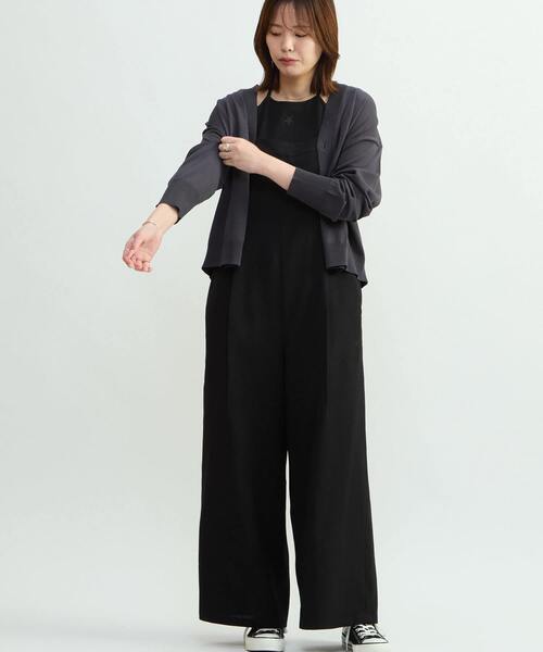 CONVERSE TOKYO(コンバーストウキョウ)の「BACK SPINDLE LOGO CARDIGAN(カーディガン/ボレロ・レディース・ベージュ/チャコールグレー・FREE)」の4枚目の写真