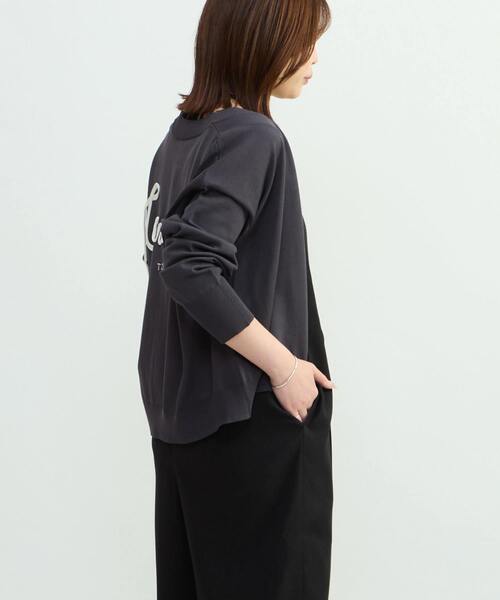CONVERSE TOKYO(コンバーストウキョウ)の「BACK SPINDLE LOGO CARDIGAN(カーディガン/ボレロ・レディース・ベージュ/チャコールグレー・FREE)」の6枚目の写真