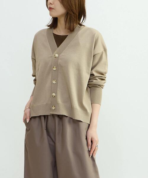 CONVERSE TOKYO(コンバーストウキョウ)の「BACK SPINDLE LOGO CARDIGAN(カーディガン/ボレロ・レディース・ベージュ/チャコールグレー・FREE)」の8枚目の写真