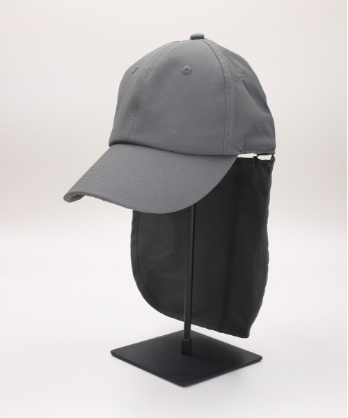 CAMP7（キャンプセブン）の「【CAMP7】アクティブナイロンキャップ (UVカット / 撥水 / ネックカバー取外し可)（キャップ・メンズ・ブラック/ベージュ/ダークグレー・フリー）」の3枚目の写真