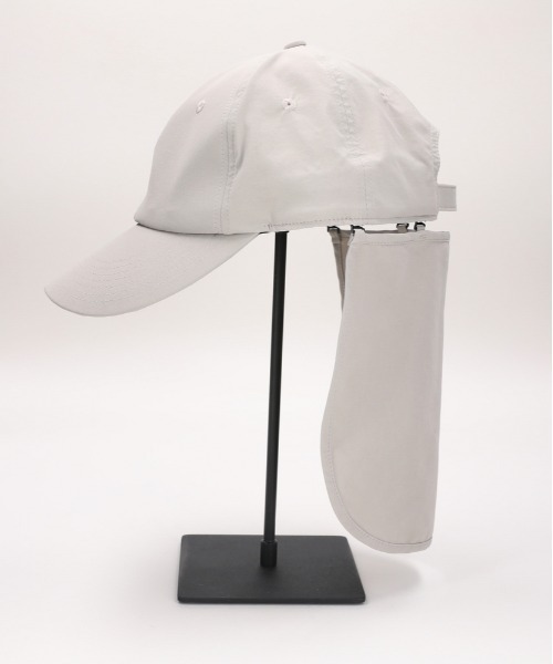 CAMP7（キャンプセブン）の「【CAMP7】アクティブナイロンキャップ (UVカット / 撥水 / ネックカバー取外し可)（キャップ・メンズ・ブラック/ベージュ/ダークグレー・フリー）」の7枚目の写真