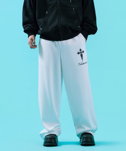 improves（インプローブス）の「クロスプリント ワイド ストレートスウェットパンツ（その他パンツ・メンズ・ブラック系/ブラック/ホワイト・LARGE/MEDIUM）」の10枚目の写真