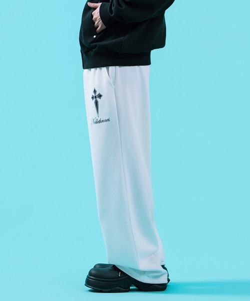 improves（インプローブス）の「クロスプリント ワイド ストレートスウェットパンツ（その他パンツ・メンズ・ブラック系/ブラック/ホワイト・LARGE/MEDIUM）」の11枚目の写真