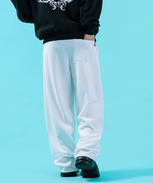 improves（インプローブス）の「クロスプリント ワイド ストレートスウェットパンツ（その他パンツ・メンズ・ブラック系/ブラック/ホワイト・LARGE/MEDIUM）」の12枚目の写真