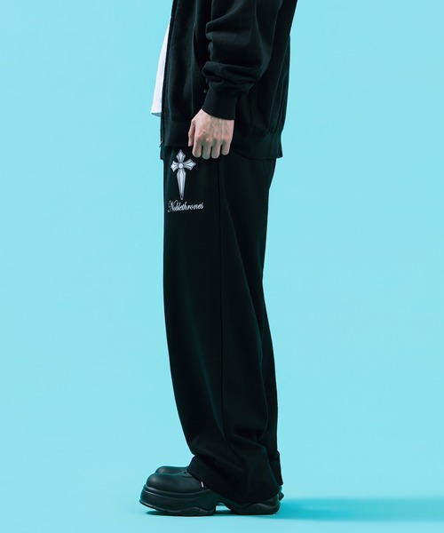 improves（インプローブス）の「クロスプリント ワイド ストレートスウェットパンツ（その他パンツ・メンズ・ブラック系/ブラック/ホワイト・LARGE/MEDIUM）」の15枚目の写真