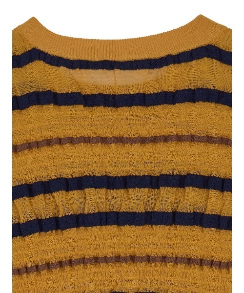BUMPY MULTI BORDER KNIT TOP（ニット/セーター）｜Ameri（アメリ）の