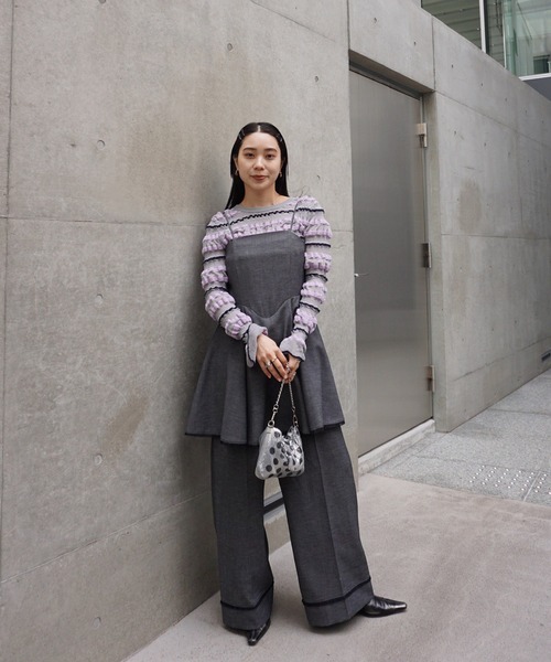 BUMPY MULTI BORDER KNIT TOP（ニット/セーター）｜Ameri（アメリ）の