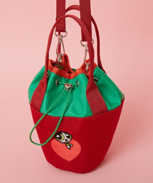 SAC'S BARJean（サックスバージーン）の「【The Powerpuff Girls/パワーパフガールズ】 2way巾着ショルダーバッグ（ショルダーバッグ・レディース・ピンク/ブルー/グリーン・FREE）」の8枚目の写真