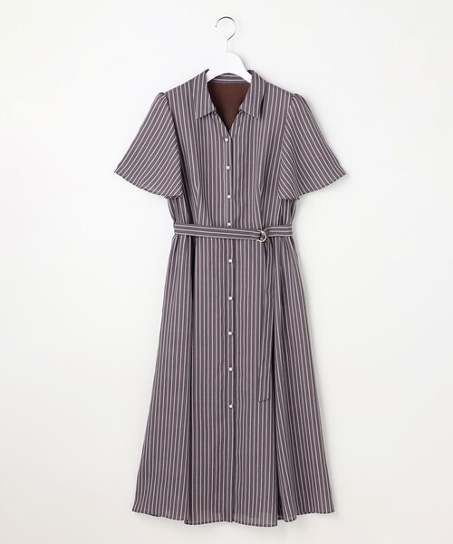 ANY SIS(エニィスィス)の「スムージーポリエステル ワンピース(シャツワンピース・レディース・ネイビー系/ライトグリーン系/ダークブラウン系9/グレー系1/スカイブルー系1・X-LARGE)」の18枚目の写真