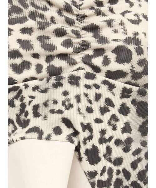 GYDA（ジェイダ）の「LEOPARD HEM DRAPE EDGEベアTOPS（チューブトップ・レディース・アイボリー/ブラック・FREE）」の16枚目の写真