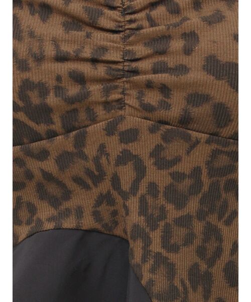 GYDA（ジェイダ）の「LEOPARD HEM DRAPE EDGEベアTOPS（チューブトップ・レディース・アイボリー/ブラック・FREE）」の17枚目の写真