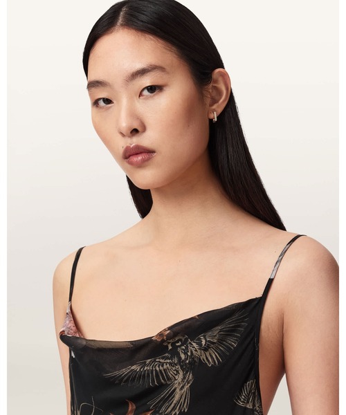 ALLSAINTS（オールセインツ）の「RUTH FLORAL SLIP MAXI DRESS | RUTH フローラル スリップ マキシ ドレス・ワンピース（ワンピース・レディース・ブラック系その他・10/12/8/6/4）」の7枚目の写真