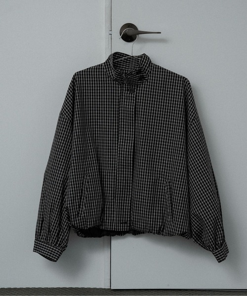ジャケット・アウター lawgy check stand collar blouson check stand collar blouson / チェックスタンドカラーブルゾン