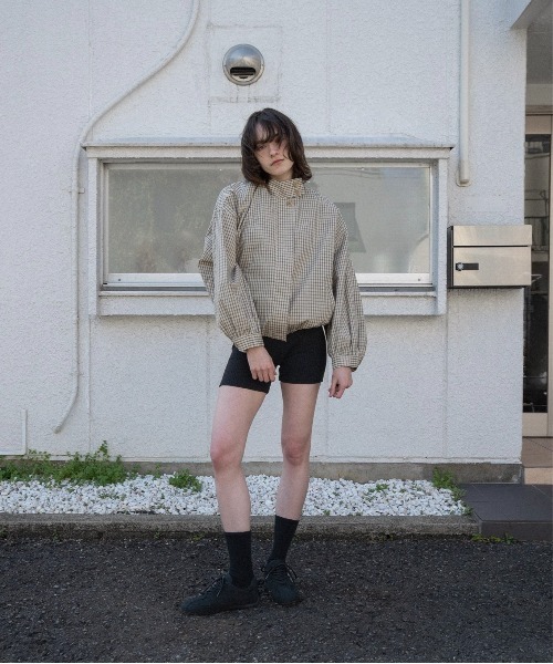 ジャケット・アウター lawgy check stand collar blouson check stand collar blouson / チェックスタンドカラーブルゾン