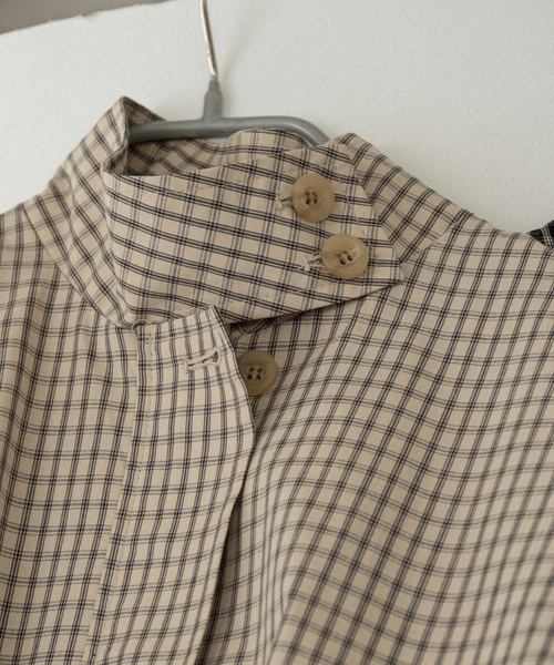 ジャケット・アウター lawgy check stand collar blouson check stand collar blouson / チェックスタンドカラーブルゾン
