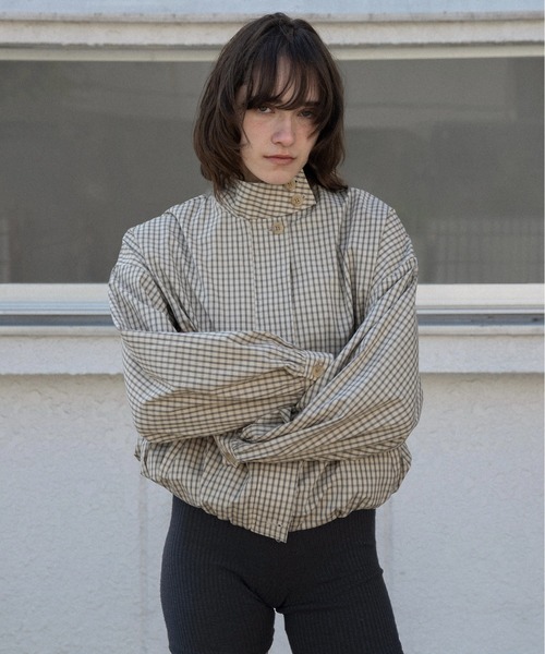 ジャケット・アウター lawgy check stand collar blouson check stand collar blouson / チェックスタンドカラーブルゾン