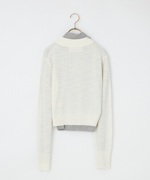 TODAYFUL（トゥデイフル）の「[TODAYFUL/トゥデイフル] レイヤード ポロニットプルオーバー（ニット/セーター・レディース・ブラウン/キナリ・F）」の16枚目の写真