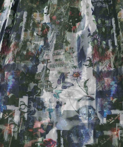 iS ScoLar（イズスカラー）の「561237：魔女の秘密柄チュール重ね異素材切替シャツワンピース（シャツワンピース・レディース・ベージュ/オフホワイト/ブラック・M）」の17枚目の写真