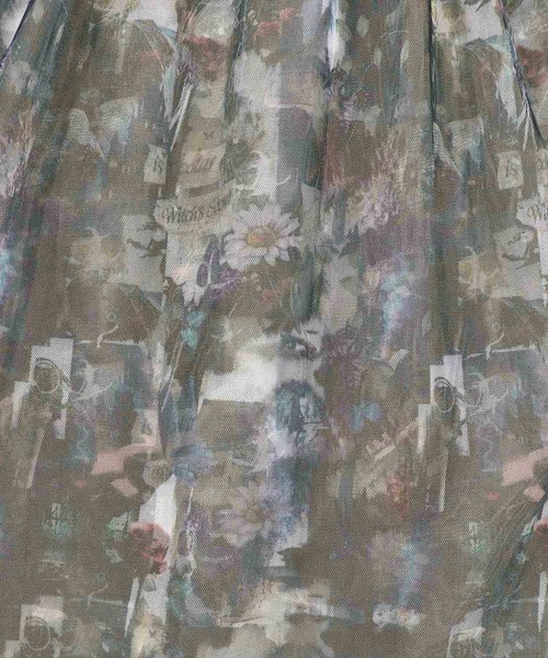 iS ScoLar（イズスカラー）の「561237：魔女の秘密柄チュール重ね異素材切替シャツワンピース（シャツワンピース・レディース・ベージュ/オフホワイト/ブラック・M）」の18枚目の写真