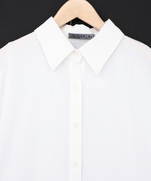 iS ScoLar（イズスカラー）の「561237：魔女の秘密柄チュール重ね異素材切替シャツワンピース（シャツワンピース・レディース・ベージュ/オフホワイト/ブラック・M）」の19枚目の写真