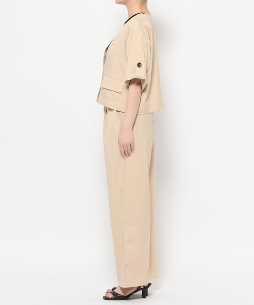 mysty woman（ミスティウーマン）の「【WEB限定】シャツジャケットイージーパンツSETUP 678723（セットアップ・レディース・アイボリー/モカ・FREE）」の21枚目の写真