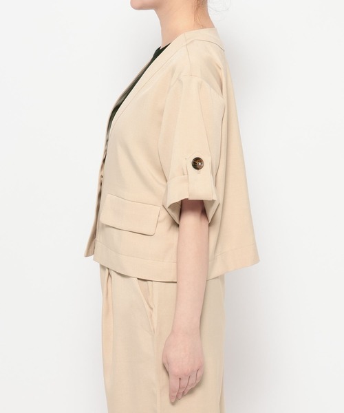 mysty woman（ミスティウーマン）の「【WEB限定】シャツジャケットイージーパンツSETUP 678723（セットアップ・レディース・アイボリー/モカ・FREE）」の18枚目の写真