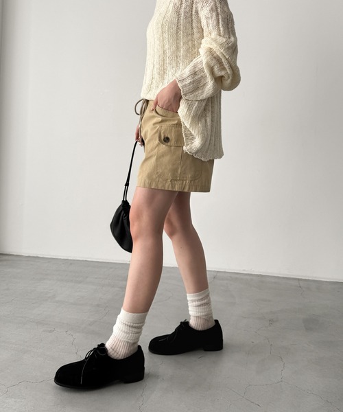 CANAL JEAN(キャナルジーン)の「COIN カーゴショートパンツ(カーゴパンツ・レディース・ベージュ/ネイビー・ONE SIZE)」の10枚目の写真