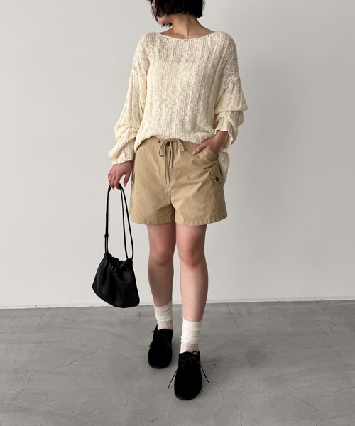 CANAL JEAN(キャナルジーン)の「COIN カーゴショートパンツ(カーゴパンツ・レディース・ベージュ/ネイビー・ONE SIZE)」の12枚目の写真