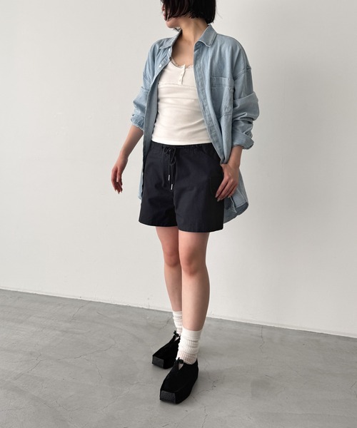 CANAL JEAN(キャナルジーン)の「COIN カーゴショートパンツ(カーゴパンツ・レディース・ベージュ/ネイビー・ONE SIZE)」の15枚目の写真