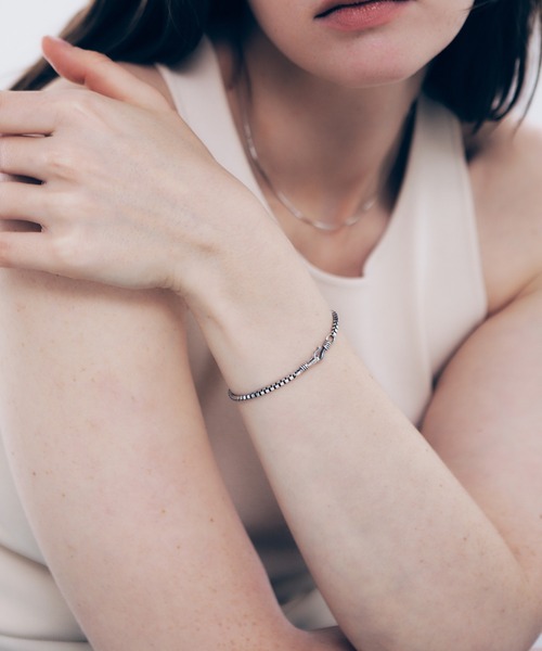 silver925】 BOX ChainBracelet / ボックスチェーンフックブレスレット