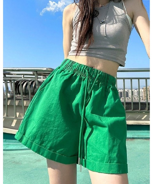 inst.ALL（インストール）の「リラックスカラーショートパンツ（その他パンツ・レディース・ホワイト/ピンク/グリーン/ブラック/イエロー・M）」の6枚目の写真