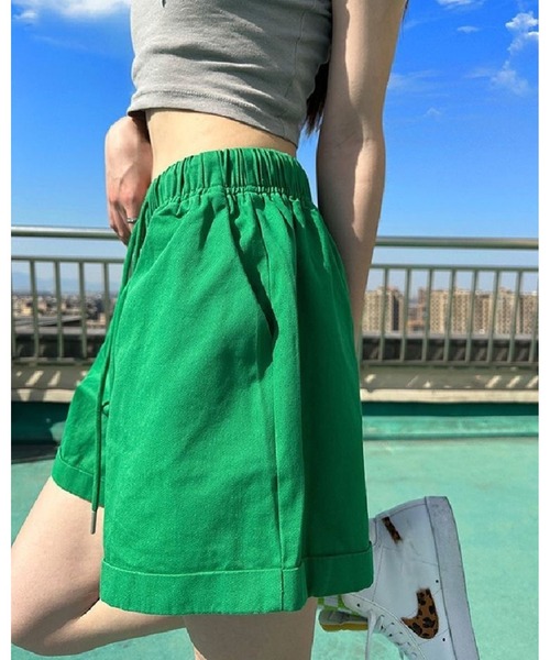 inst.ALL（インストール）の「リラックスカラーショートパンツ（その他パンツ・レディース・ホワイト/ピンク/グリーン/ブラック/イエロー・M）」の7枚目の写真