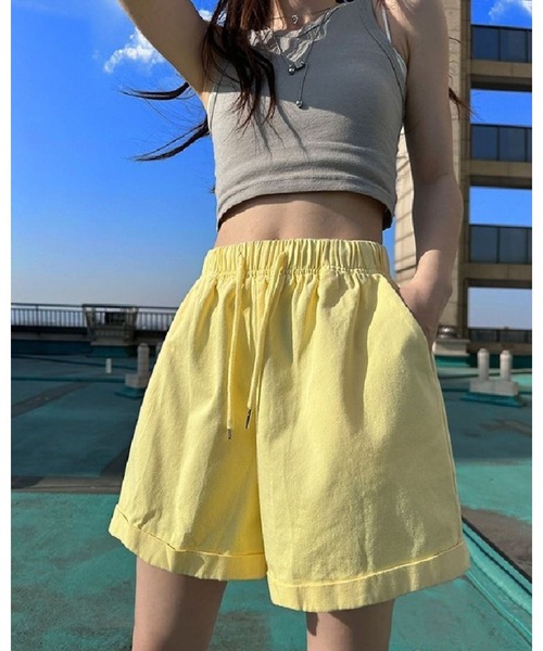 inst.ALL（インストール）の「リラックスカラーショートパンツ（その他パンツ・レディース・ホワイト/ピンク/グリーン/ブラック/イエロー・M）」の10枚目の写真