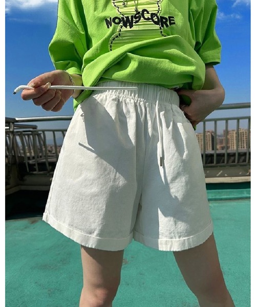 inst.ALL（インストール）の「リラックスカラーショートパンツ（その他パンツ・レディース・ホワイト/ピンク/グリーン/ブラック/イエロー・M）」の13枚目の写真