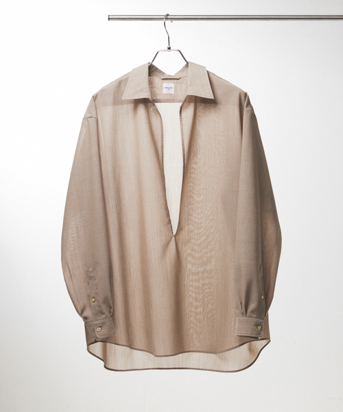 EDIFICE（エディフィス）の「トロピカル スキッパー シャツ（シャツ/ブラウス・メンズ・ベージュ/ブラック/グレー・MEDIUM/LARGE）」の3枚目の写真