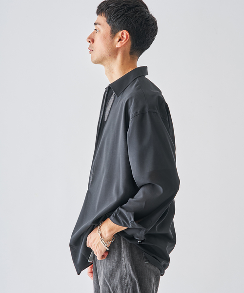 EDIFICE（エディフィス）の「トロピカル スキッパー シャツ（シャツ/ブラウス・メンズ・ベージュ/ブラック/グレー・MEDIUM/LARGE）」の15枚目の写真