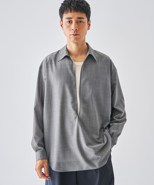 EDIFICE（エディフィス）の「トロピカル スキッパー シャツ（シャツ/ブラウス・メンズ・ベージュ/ブラック/グレー・MEDIUM/LARGE）」の9枚目の写真