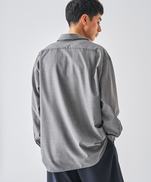 EDIFICE（エディフィス）の「トロピカル スキッパー シャツ（シャツ/ブラウス・メンズ・ベージュ/ブラック/グレー・MEDIUM/LARGE）」の17枚目の写真