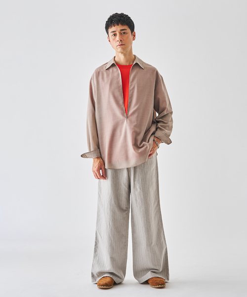 EDIFICE（エディフィス）の「トロピカル スキッパー シャツ（シャツ/ブラウス・メンズ・ベージュ/ブラック/グレー・MEDIUM/LARGE）」の20枚目の写真