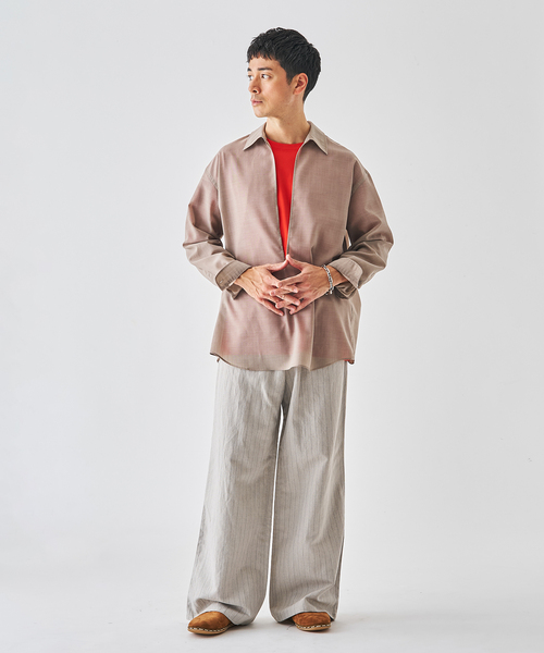 EDIFICE（エディフィス）の「トロピカル スキッパー シャツ（シャツ/ブラウス・メンズ・ベージュ/ブラック/グレー・MEDIUM/LARGE）」の21枚目の写真